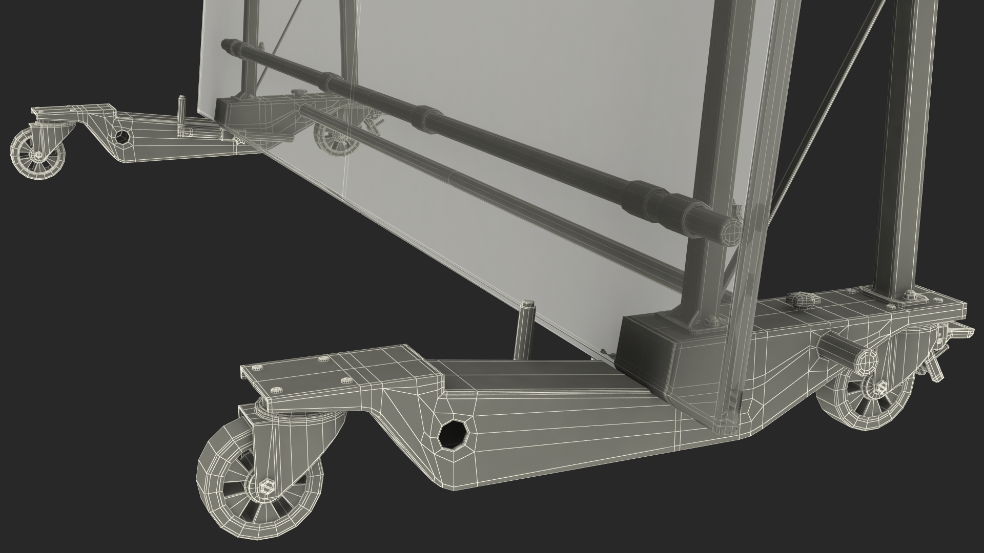 Heavy Duty Steel Glass Transport Rack 3D