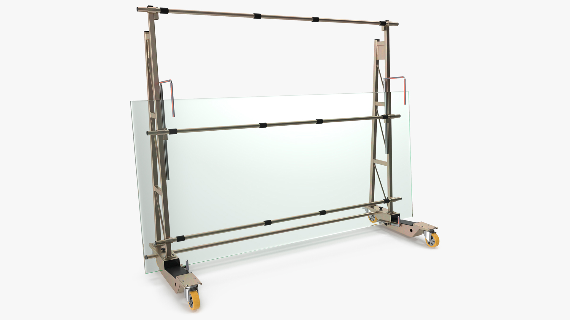 Heavy Duty Steel Glass Transport Rack 3D