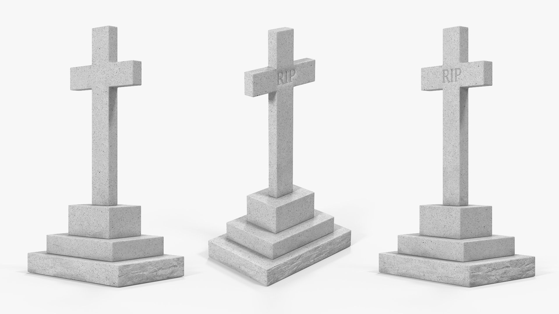 Granite Cross Memorial 3D