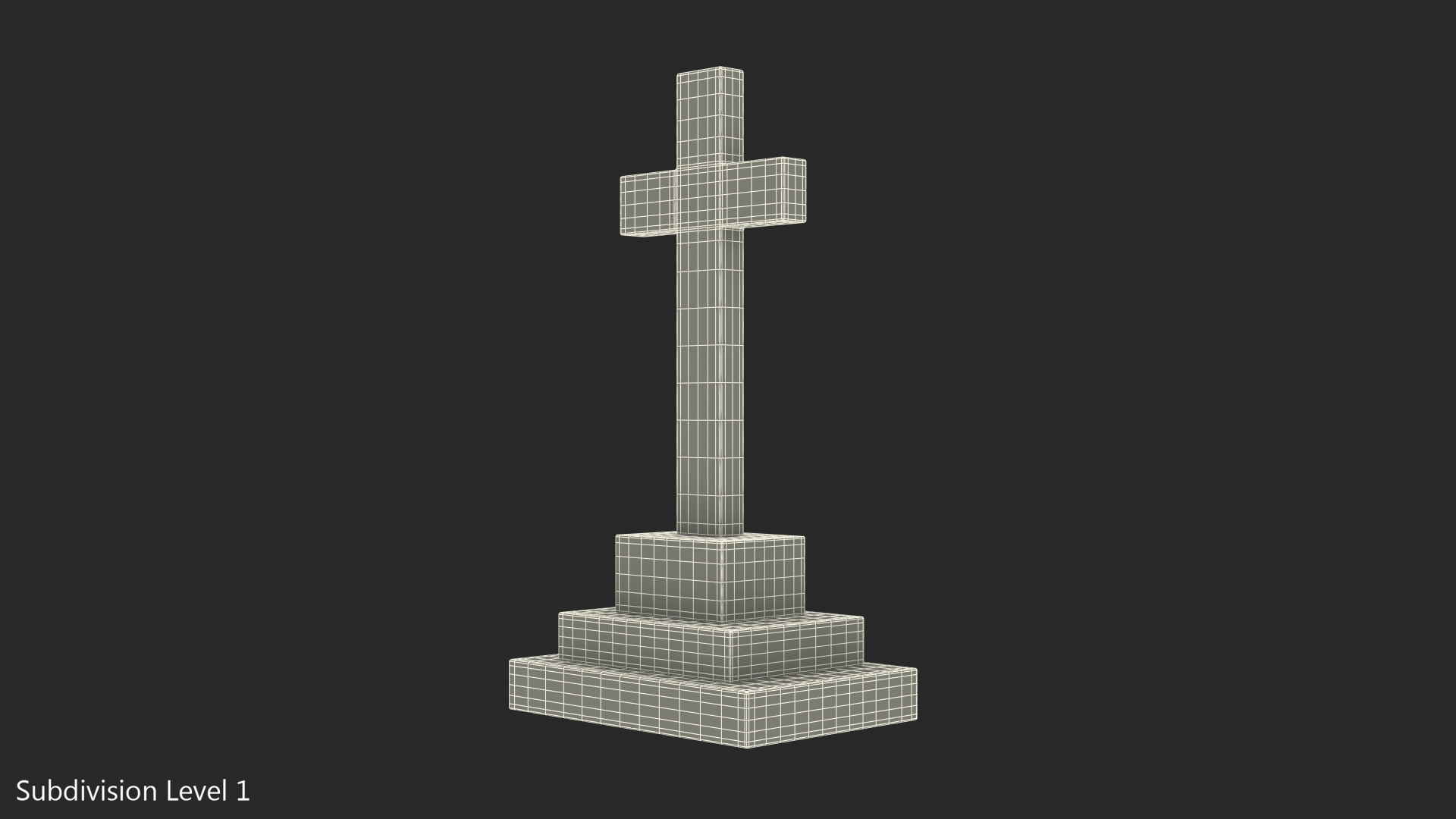 Granite Cross Memorial 3D