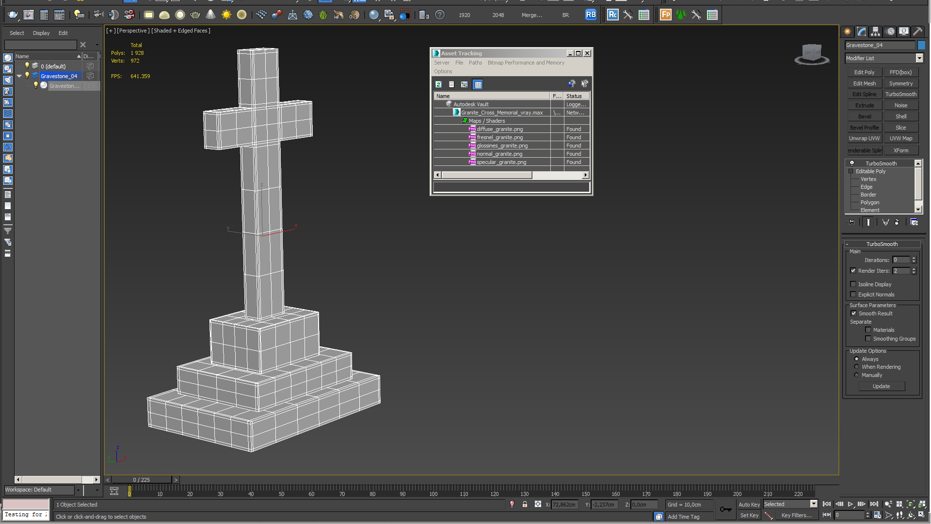 Granite Cross Memorial 3D