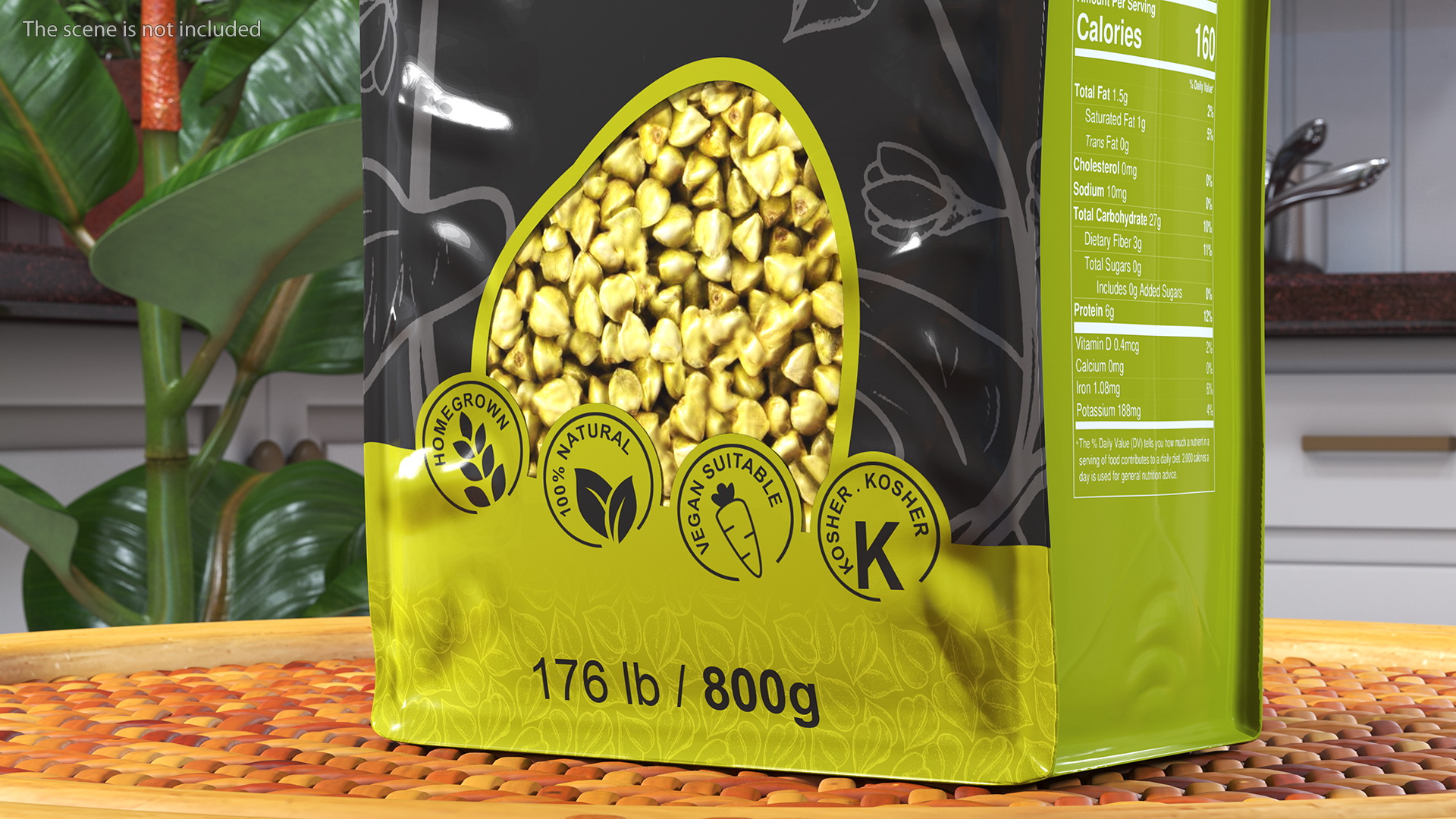 Hulled Buckwheat Package 3D model