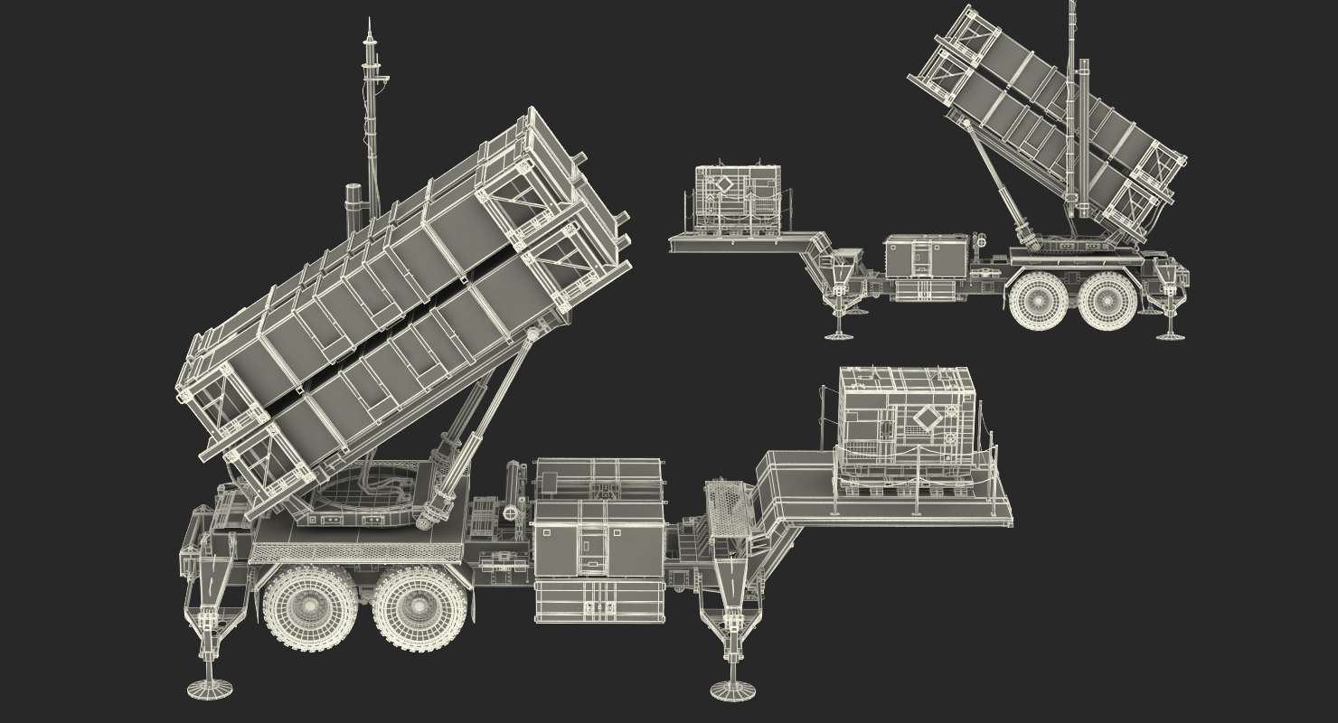 3D model MIM 104 Patriot SAM Battle Position