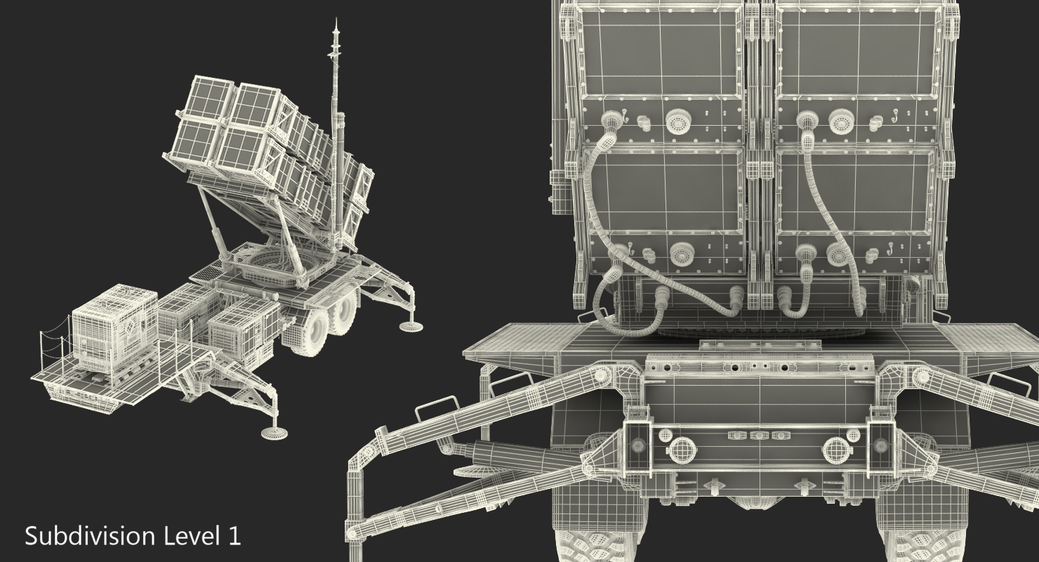 3D model MIM 104 Patriot SAM Battle Position