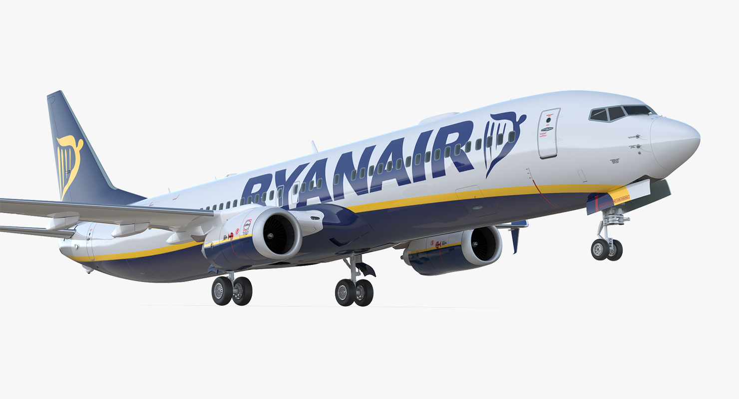 3D Boeing 737 900 with Interior and Cockpit Ryanair model