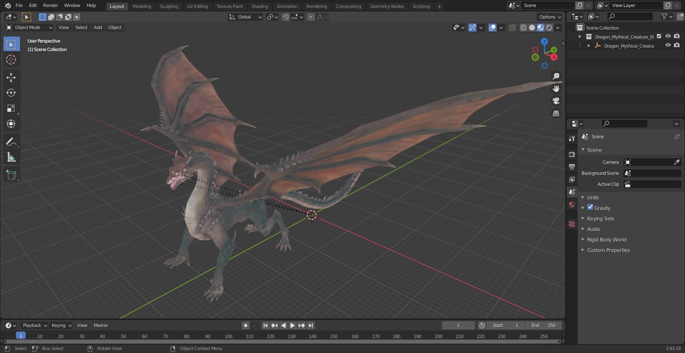 Dragon Mythical Creature 3D model