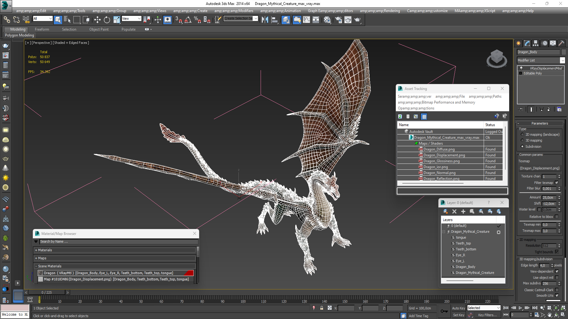 Dragon Mythical Creature 3D model