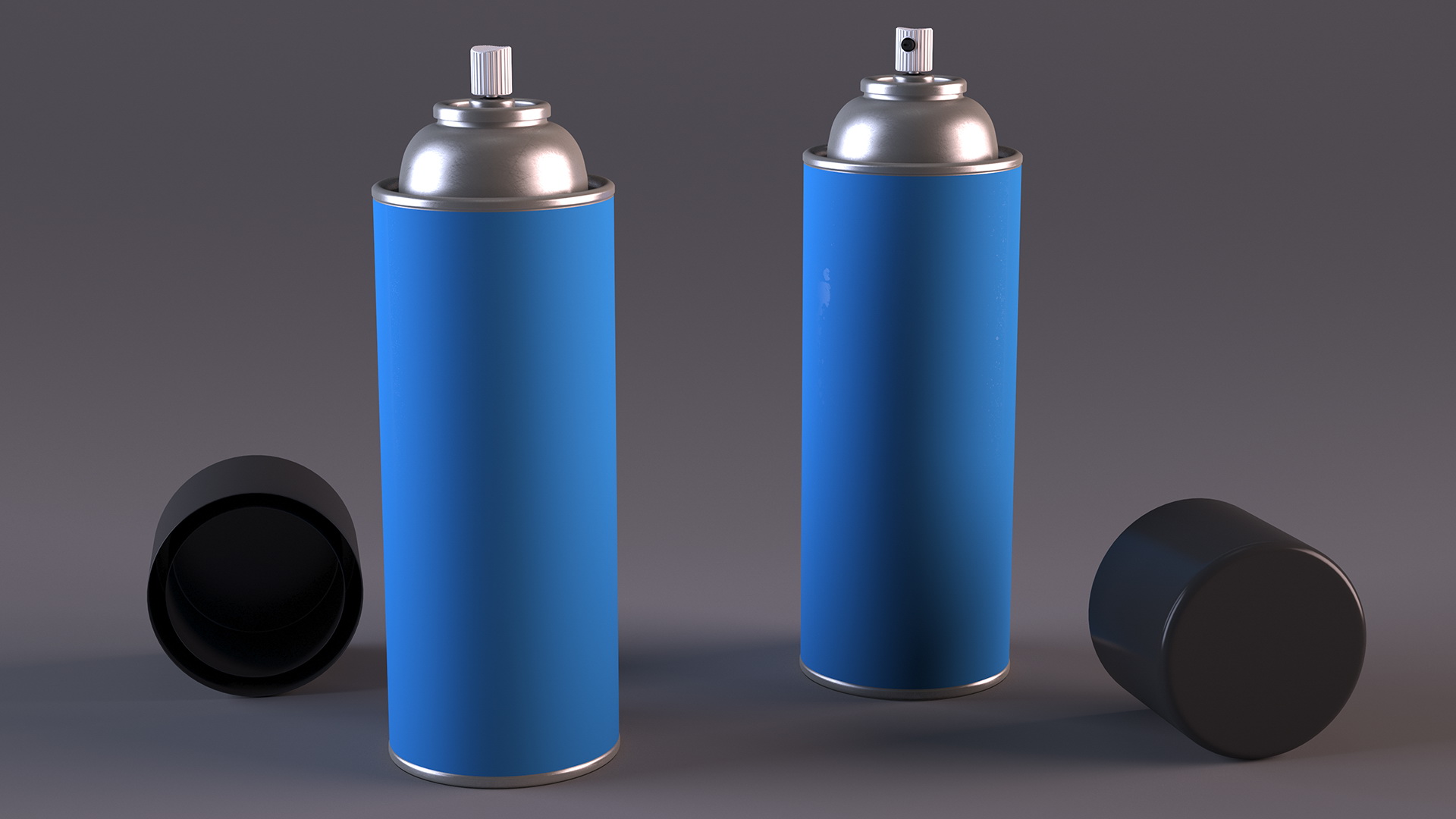 3D Blue Recycling Aerosol Can