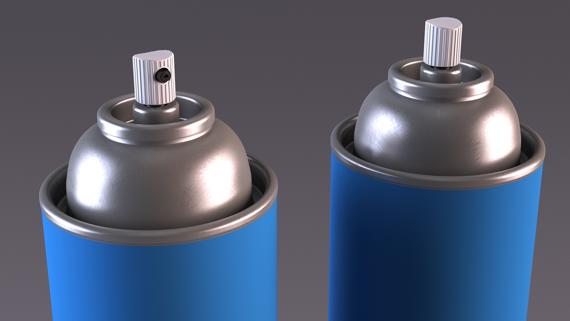 3D Blue Recycling Aerosol Can