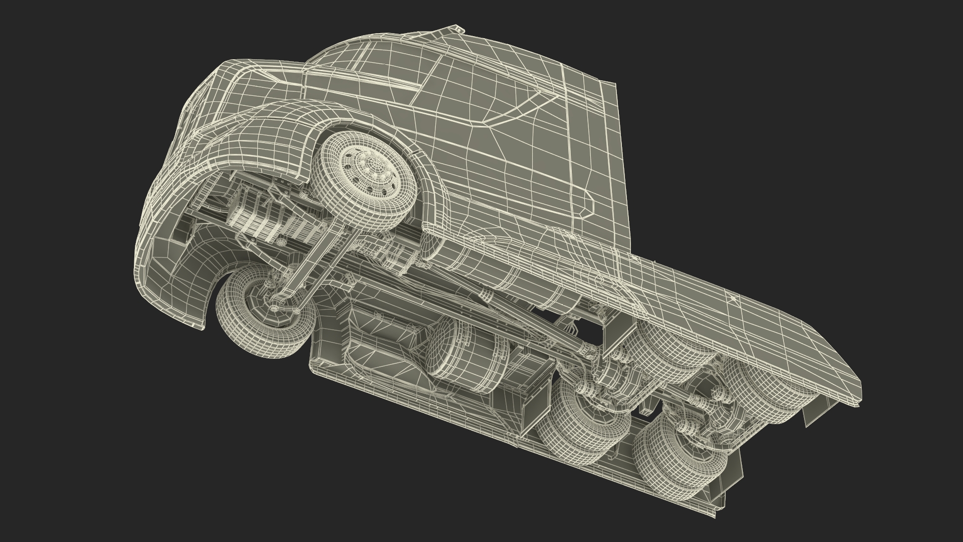 Peterbilt Supertruck 2 Rigged 3D model