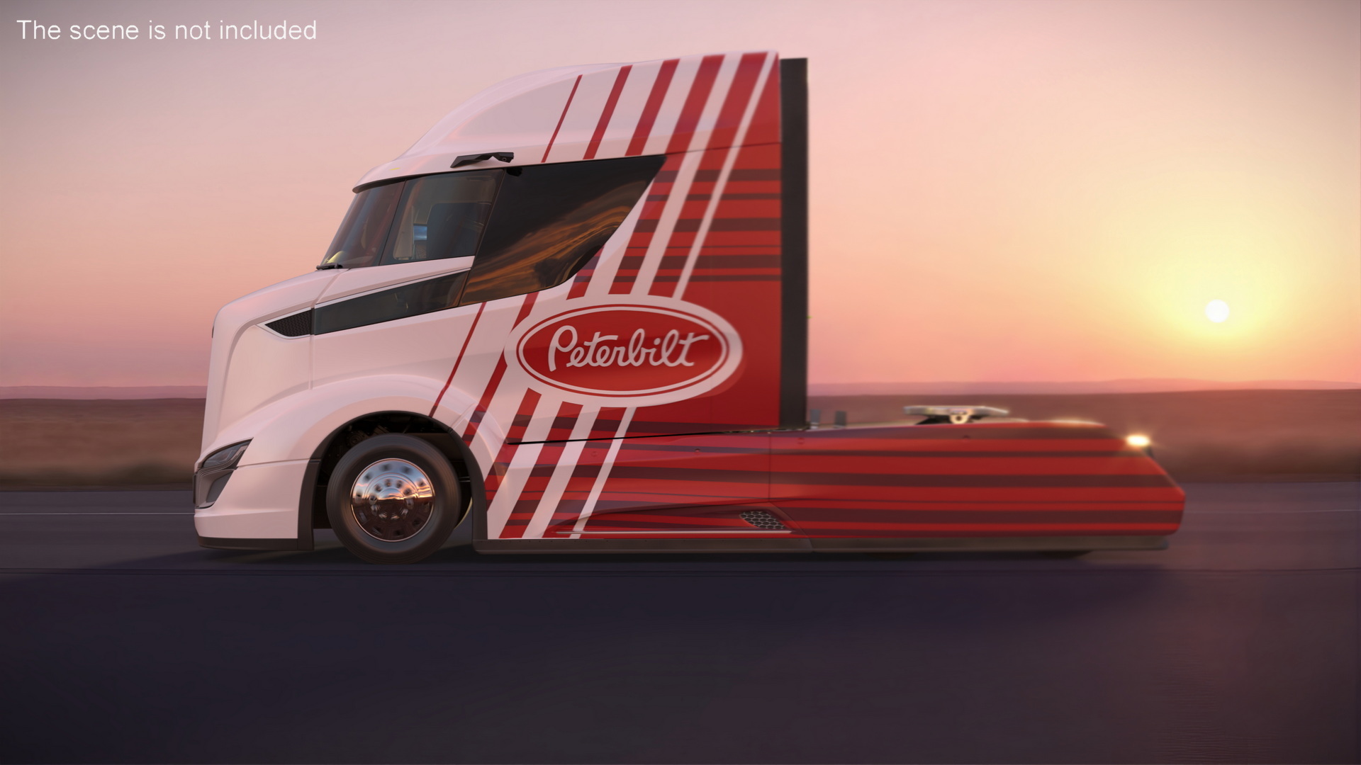 Peterbilt Supertruck 2 Rigged 3D model