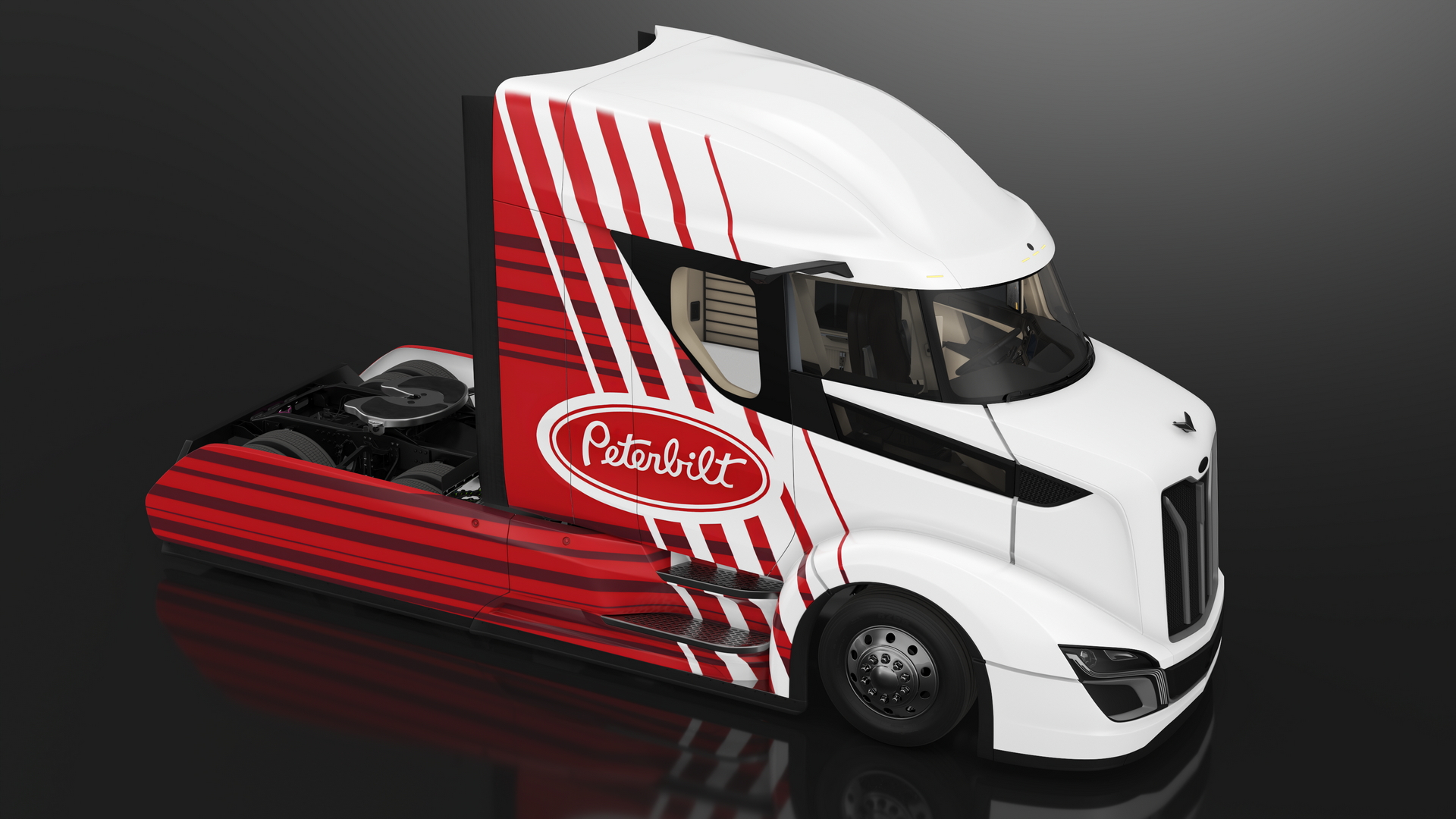 Peterbilt Supertruck 2 Rigged 3D model