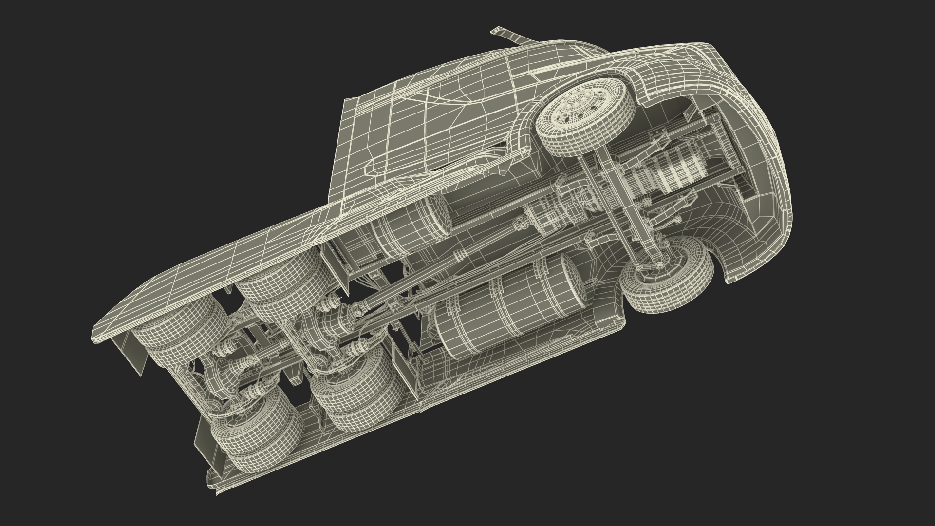 Peterbilt Supertruck 2 Rigged 3D model