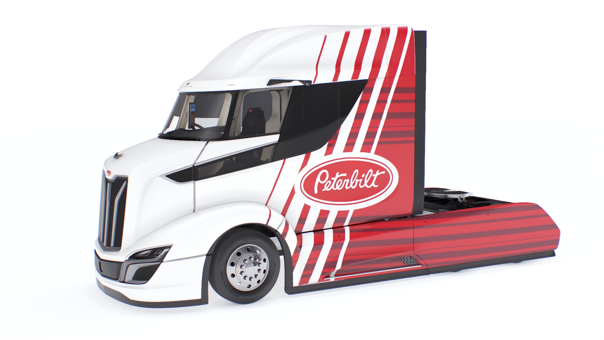 Peterbilt Supertruck 2 Rigged 3D model