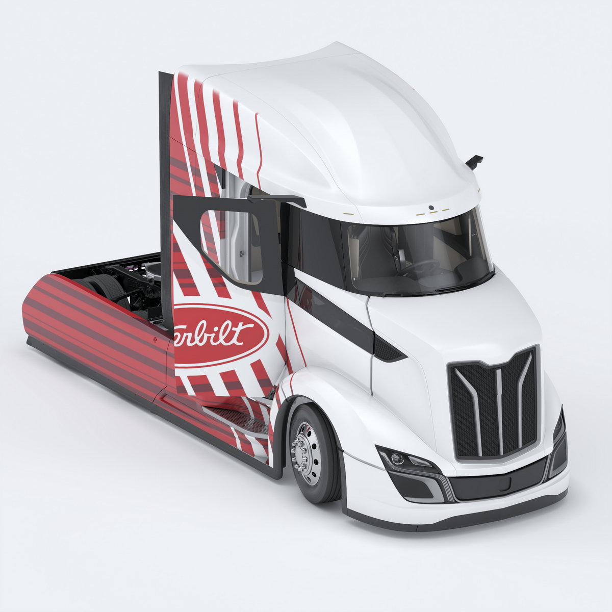 Peterbilt Supertruck 2 Rigged 3D model