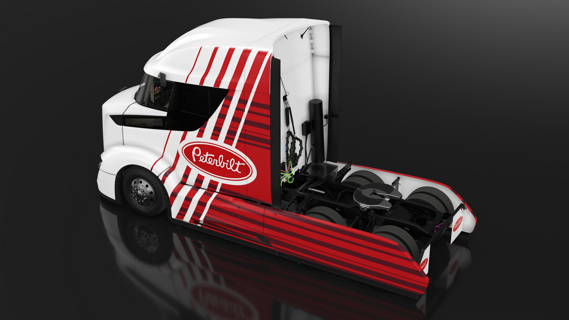 Peterbilt Supertruck 2 Rigged 3D model