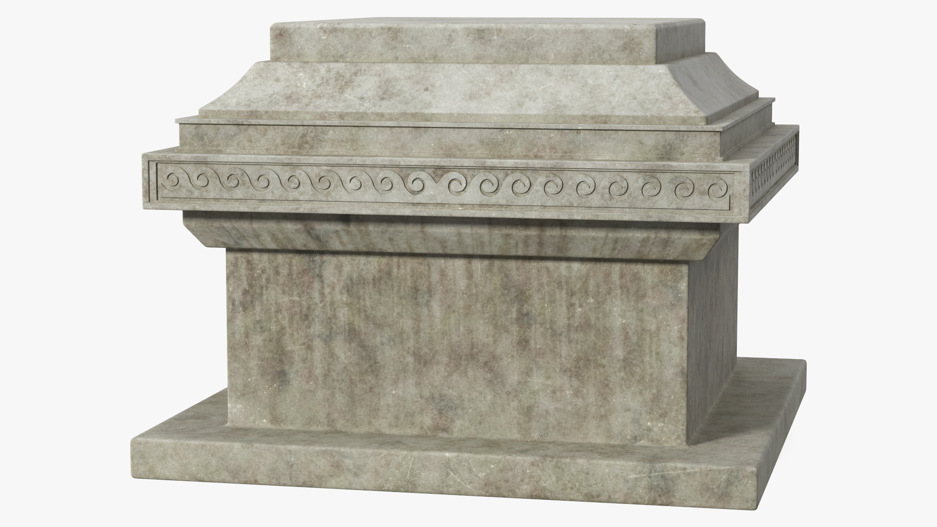 Antique Stone Pedestal 3D