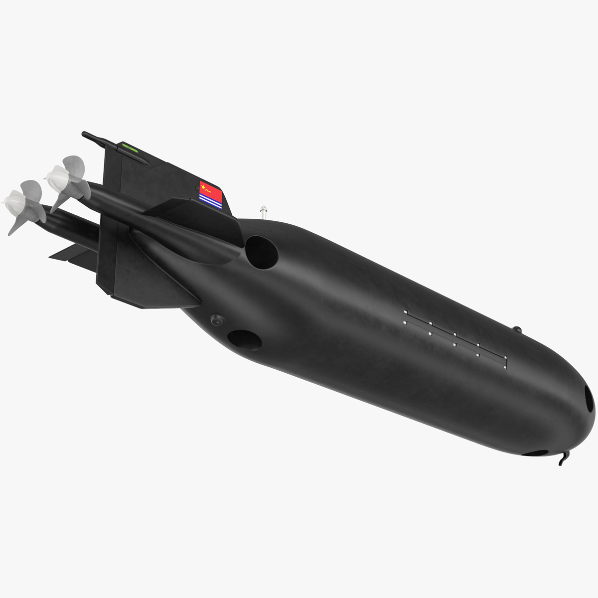 Chinese Submarine Drone HSU 001 Rigged for Cinema 4D 3D