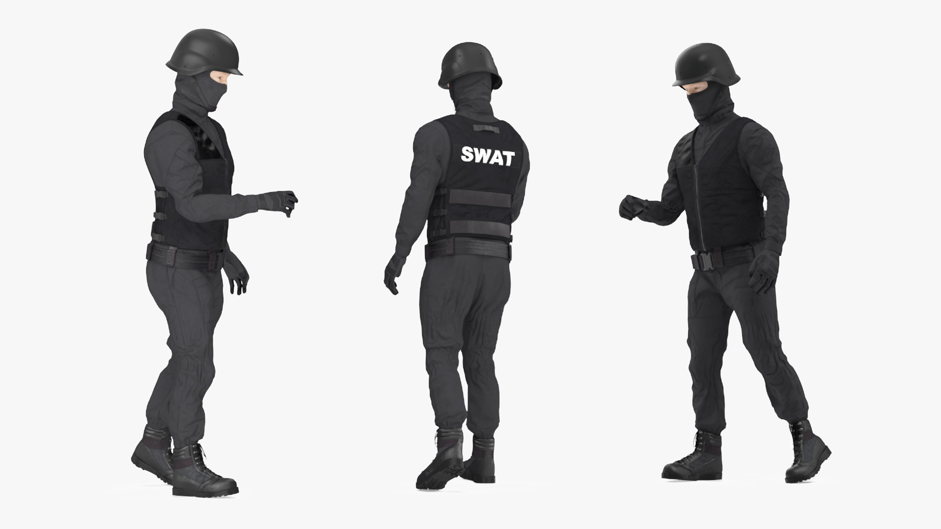 3D model Covert Ops Tactical Unit Rigged for Cinema 4D