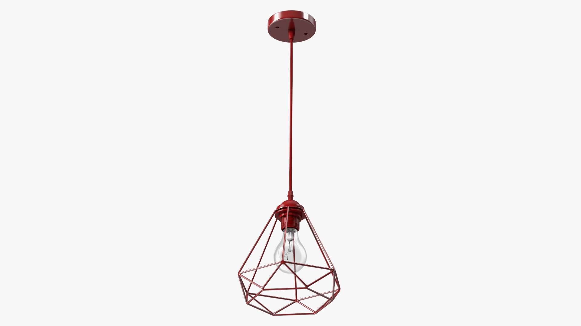 3D Modern Chandelier Red