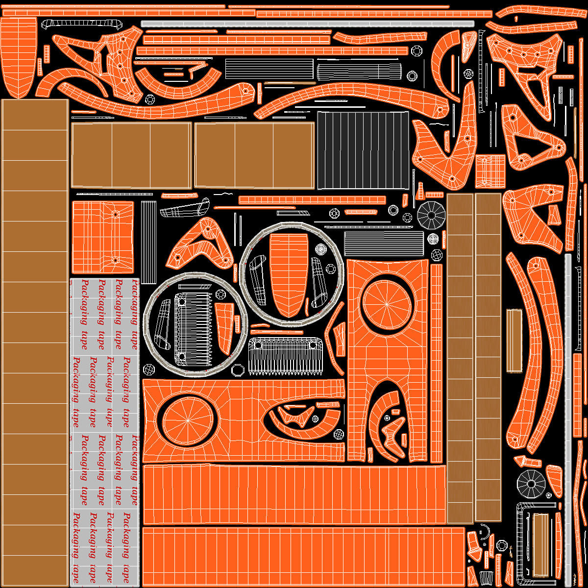 3D model Packing Tape Cutter Brown