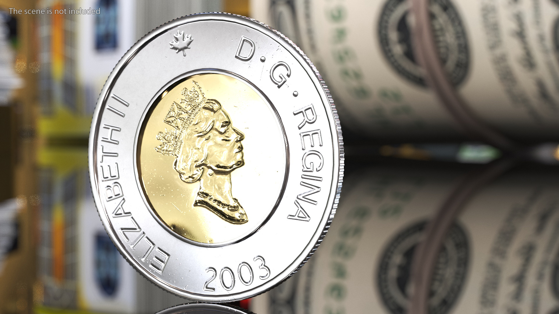 3D 2 Canadian Dollars Coin model