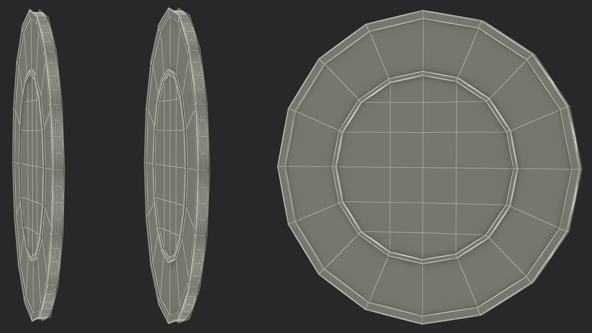 3D 2 Canadian Dollars Coin model