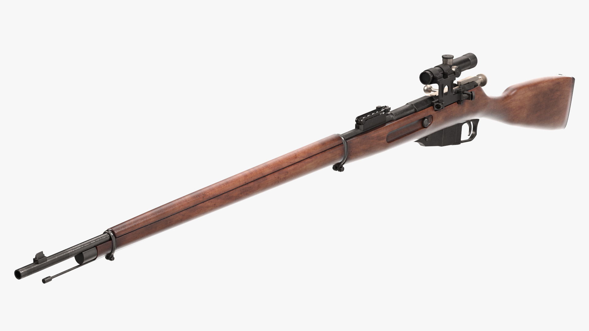 Mosin Nagant M1891 with Scope 3D model