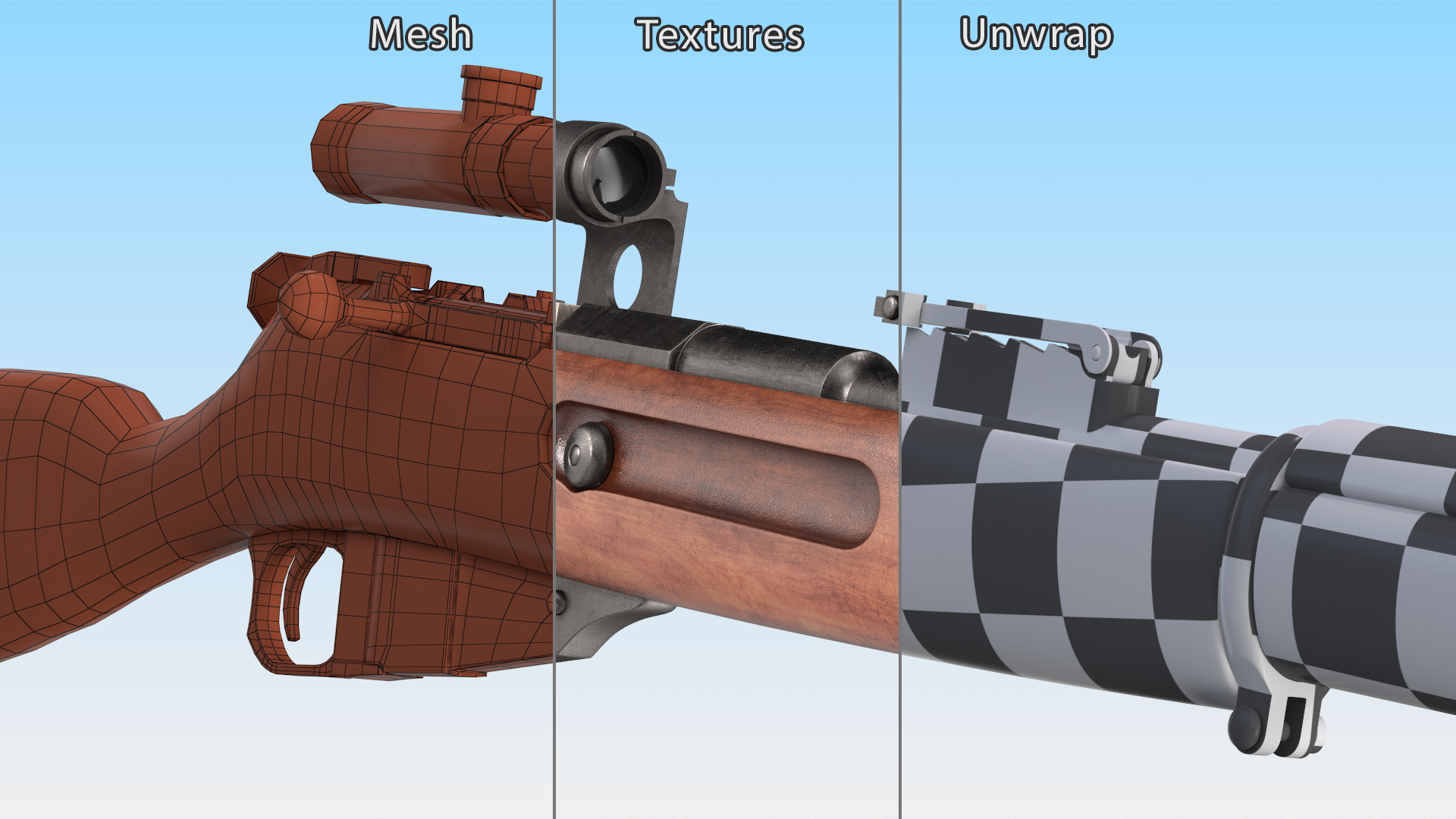 Mosin Nagant M1891 with Scope 3D model