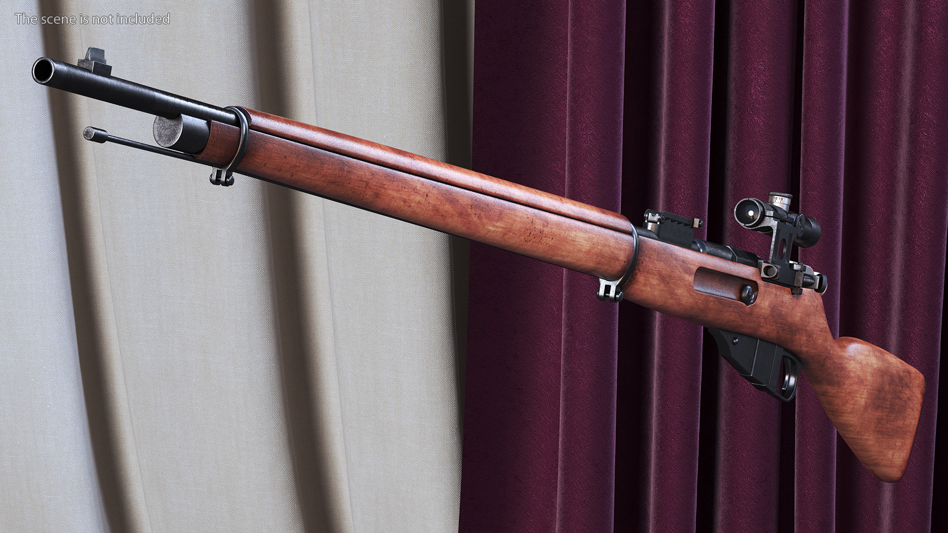 Mosin Nagant M1891 with Scope 3D model