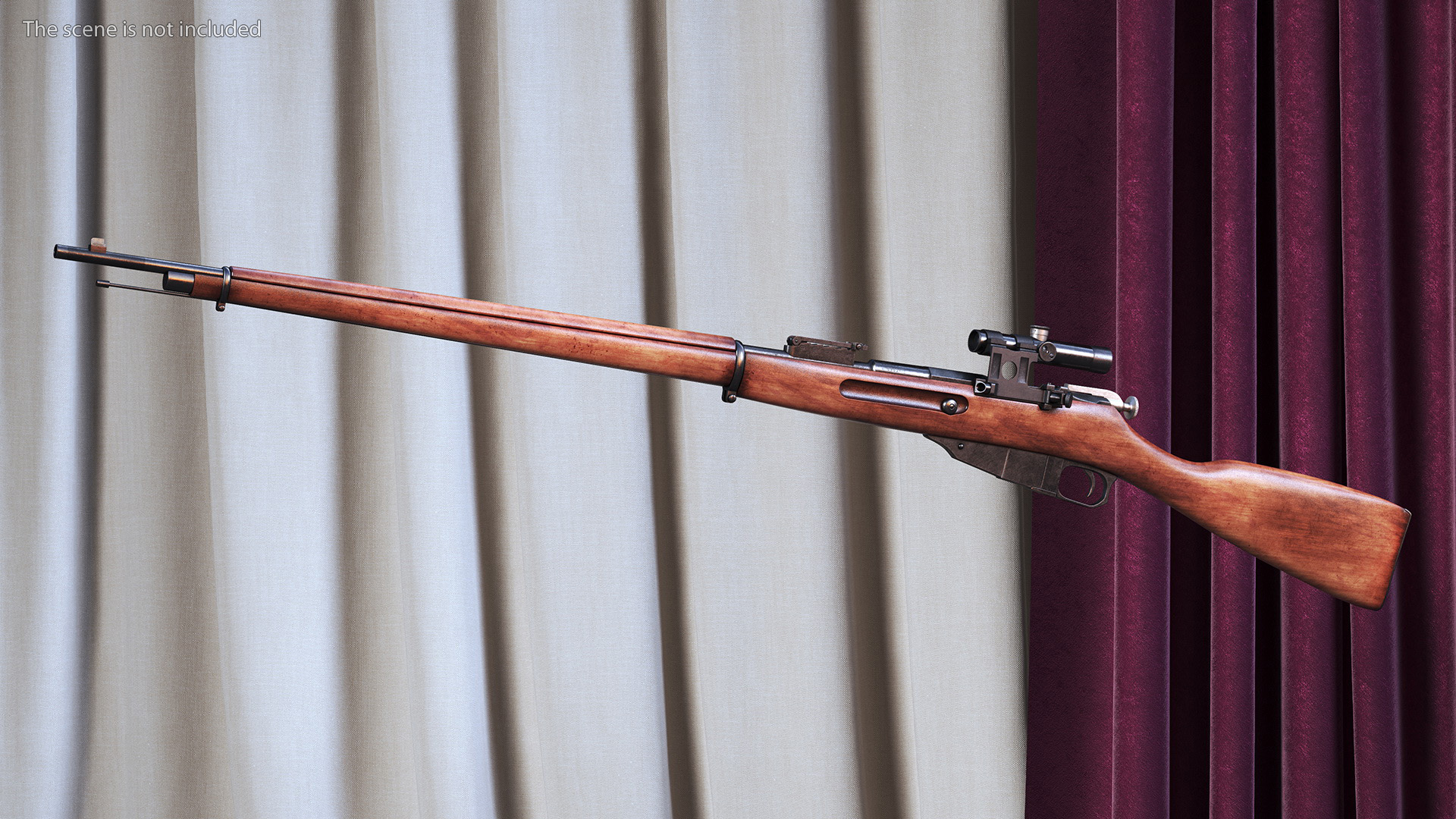 Mosin Nagant M1891 with Scope 3D model