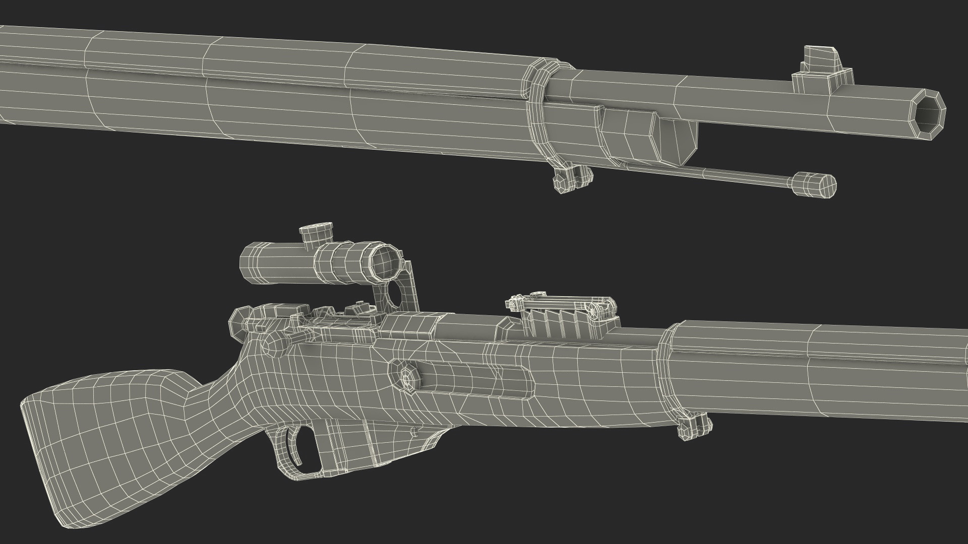 Mosin Nagant M1891 with Scope 3D model