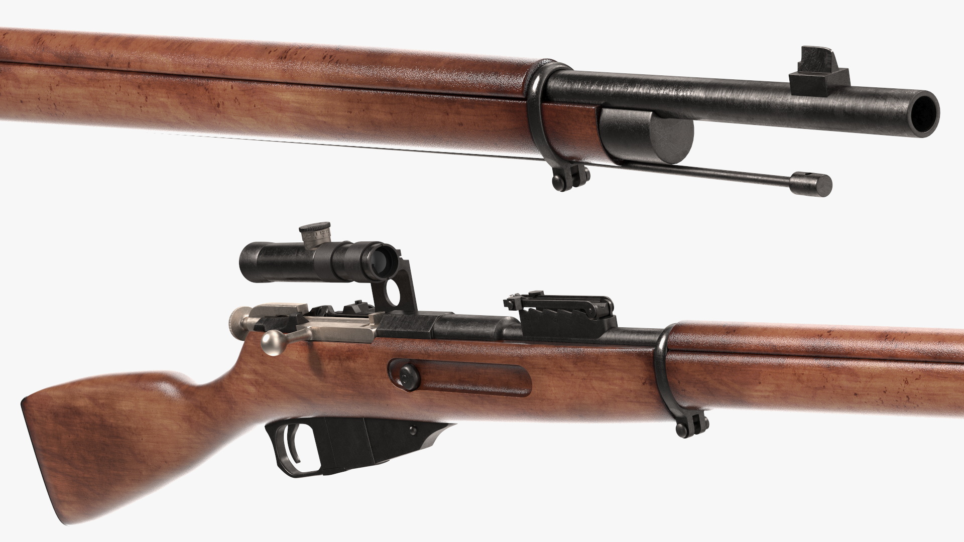 Mosin Nagant M1891 with Scope 3D model