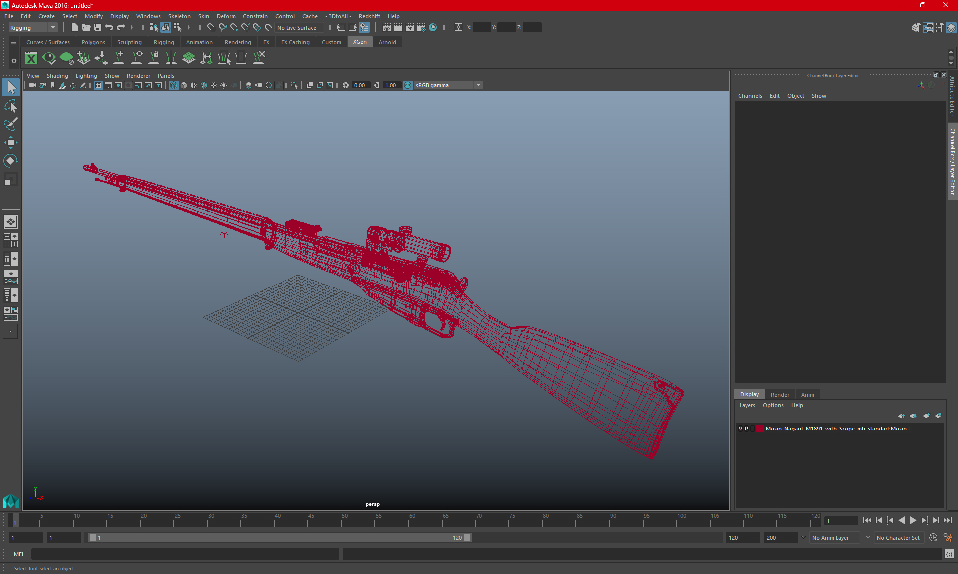 Mosin Nagant M1891 with Scope 3D model