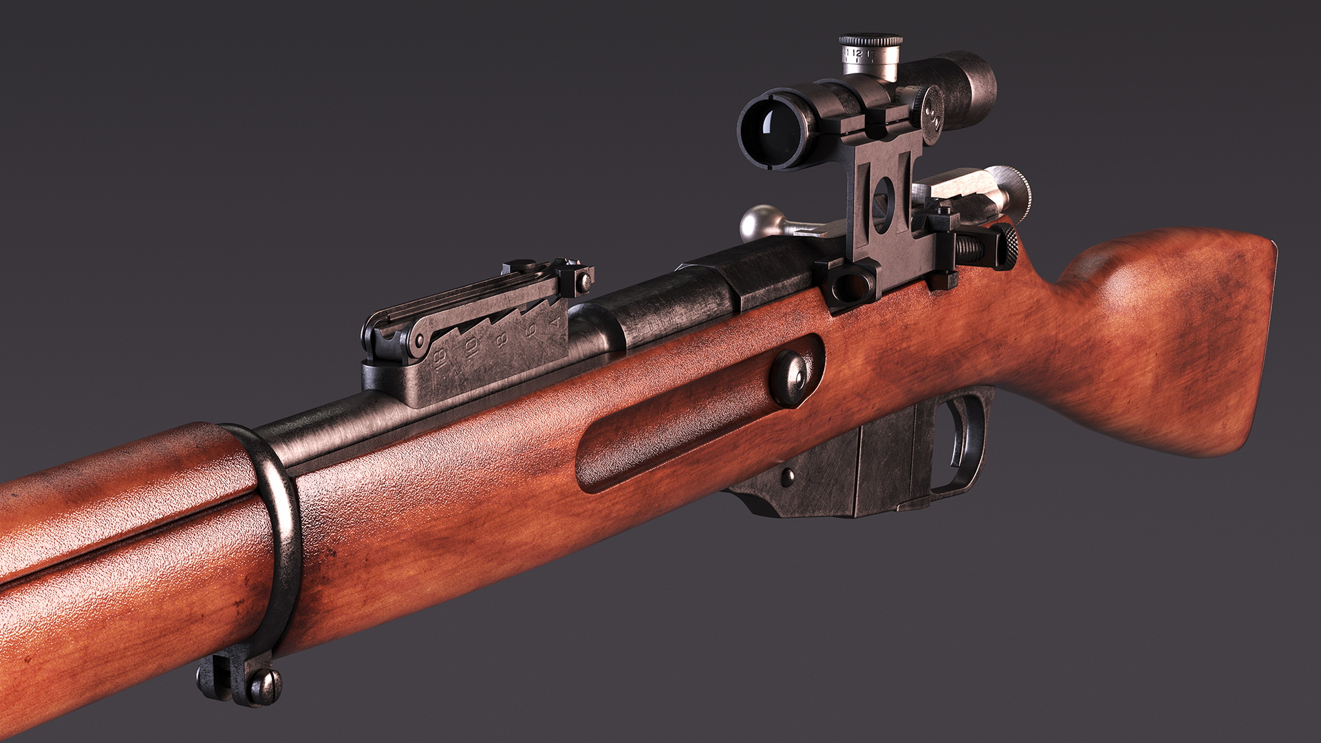 Mosin Nagant M1891 with Scope 3D model