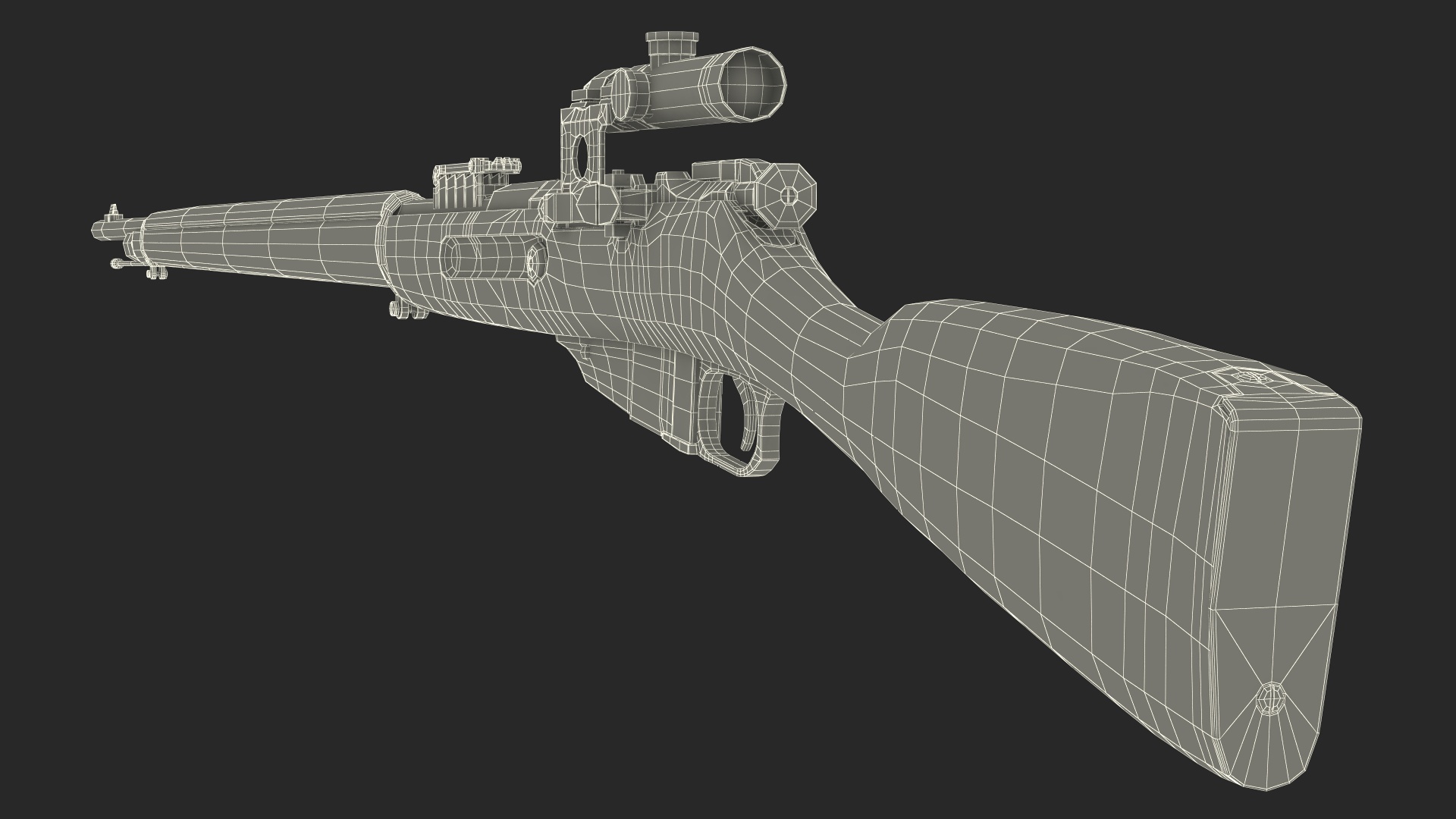 Mosin Nagant M1891 with Scope 3D model