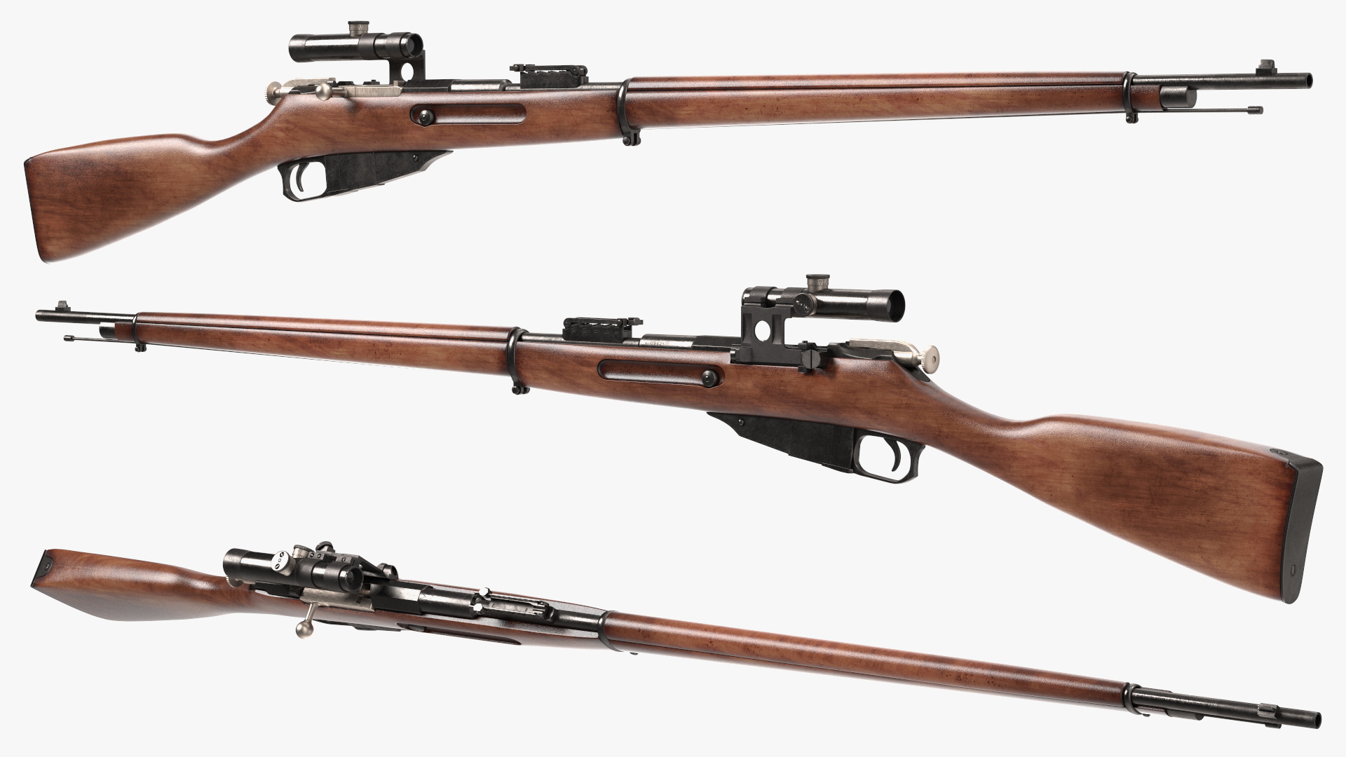 Mosin Nagant M1891 with Scope 3D model