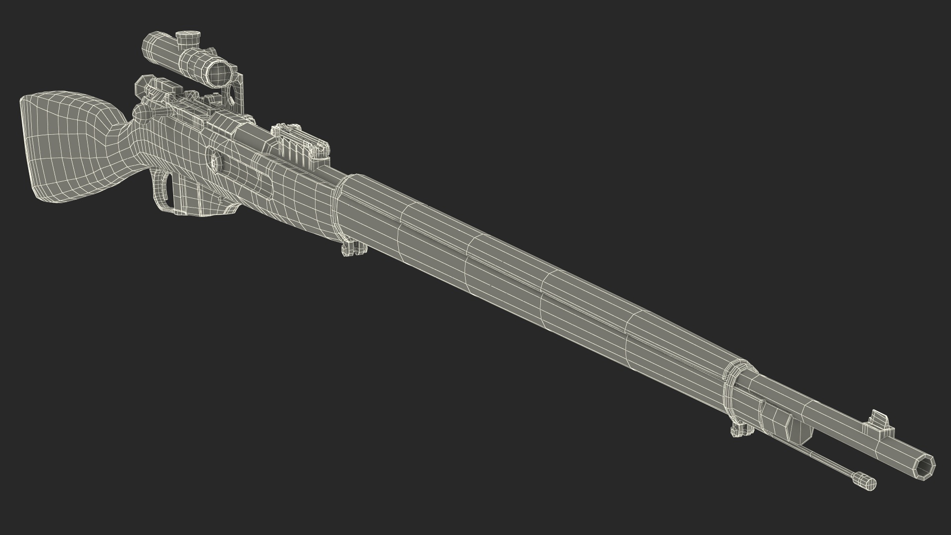 Mosin Nagant M1891 with Scope 3D model