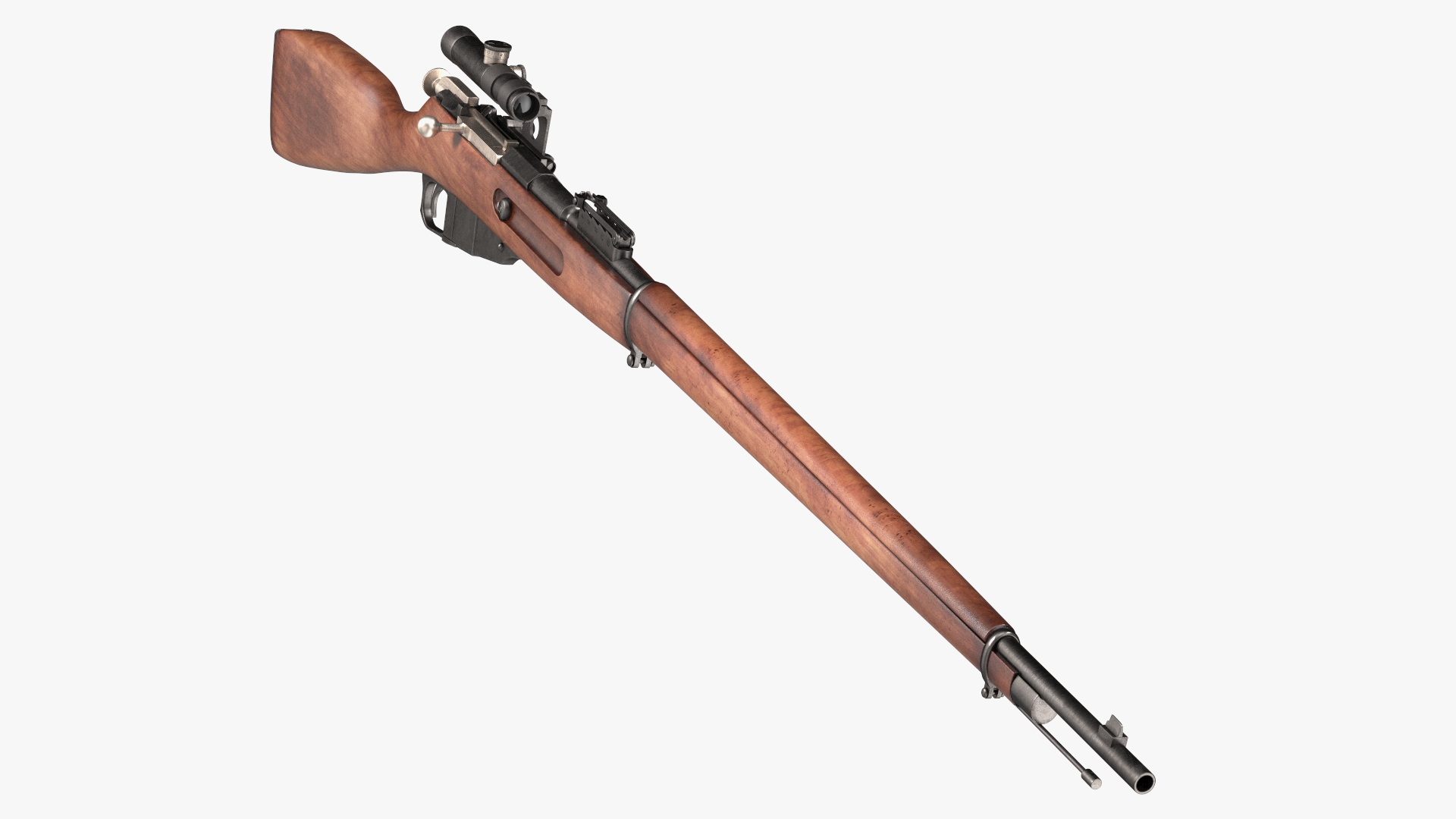 Mosin Nagant M1891 with Scope 3D model