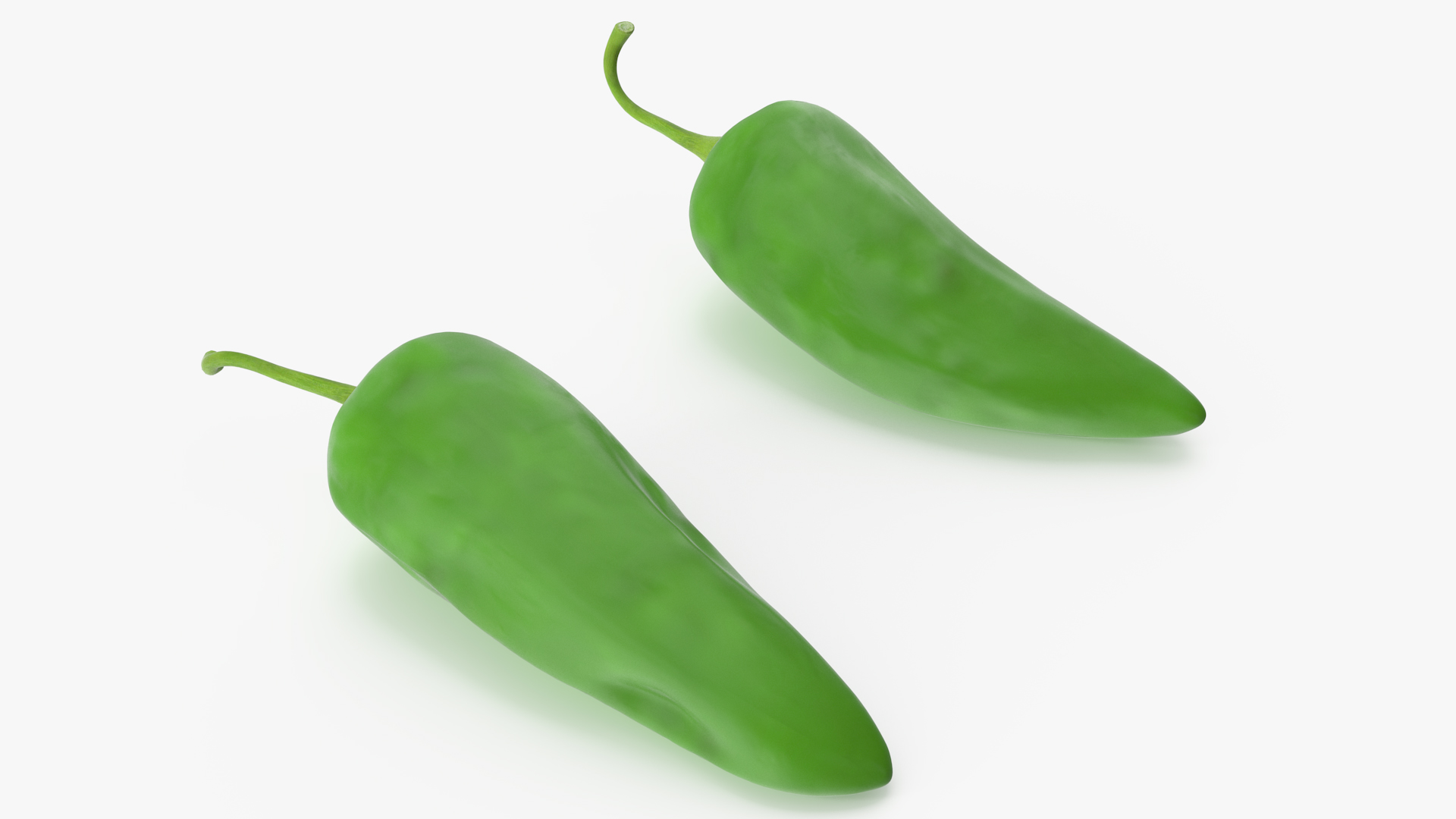 3D Green Hot Pepper