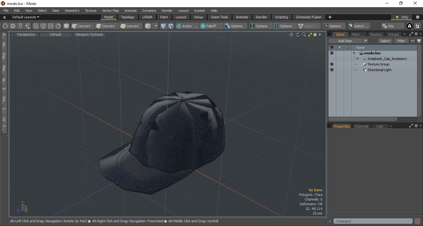 Snapback Cap Accessory 3D