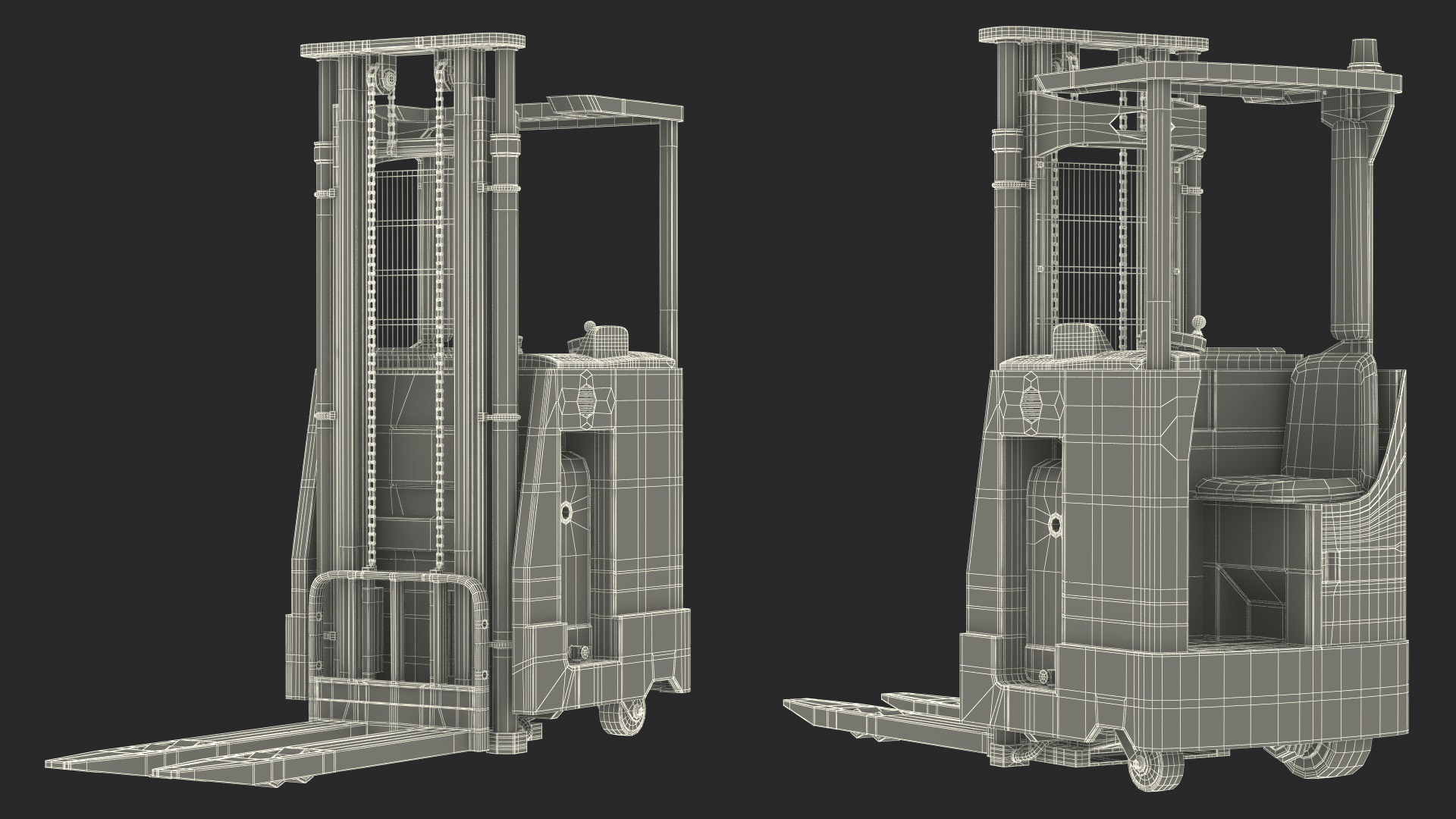 Yale Electric Reach Truck Rigged 3D