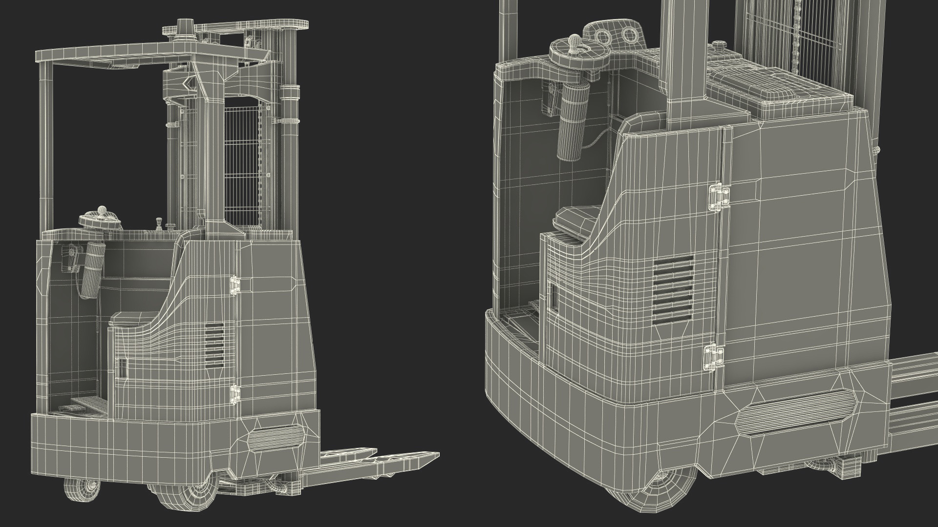 Yale Electric Reach Truck Rigged 3D