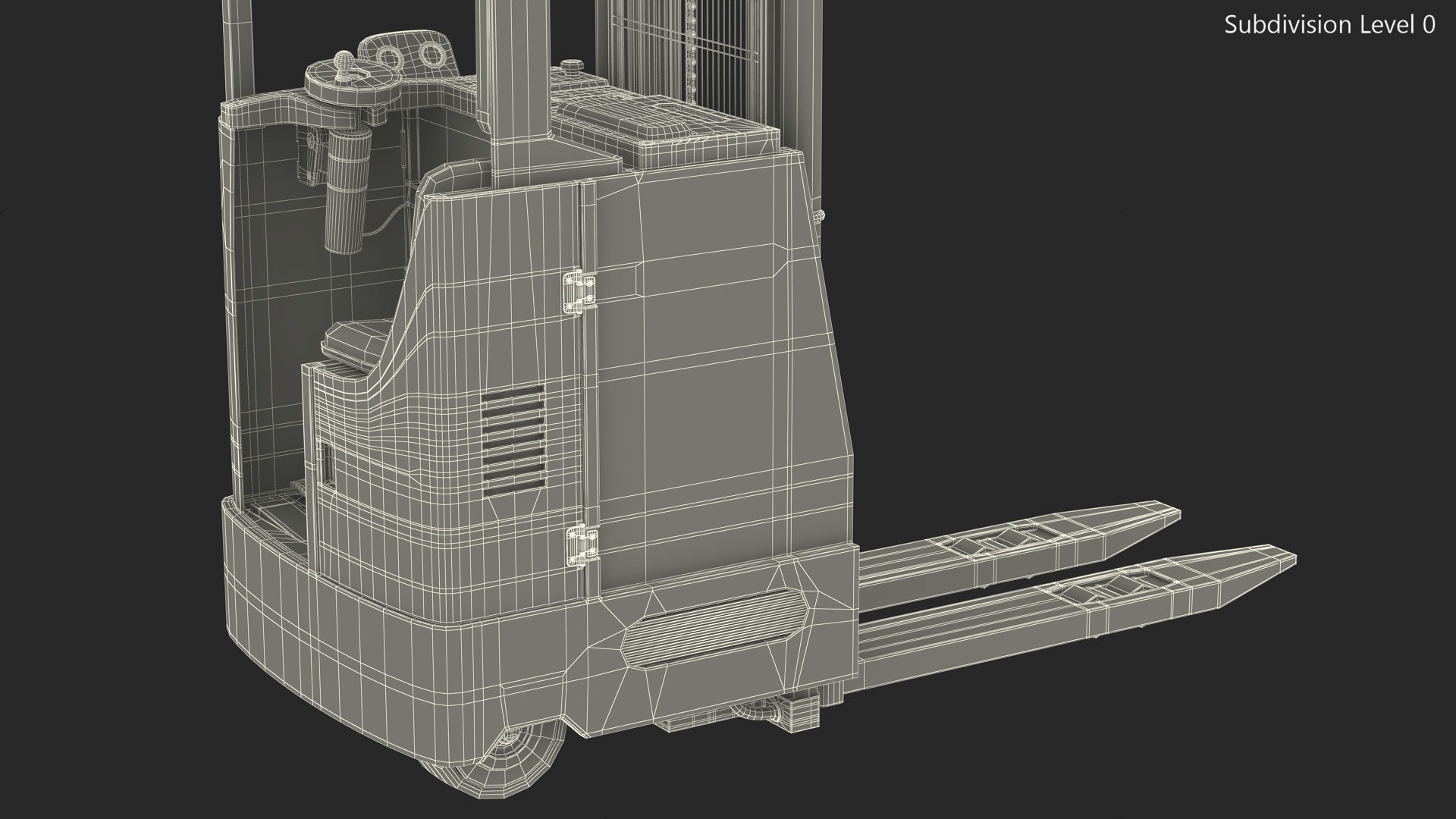 Yale Electric Reach Truck Rigged 3D