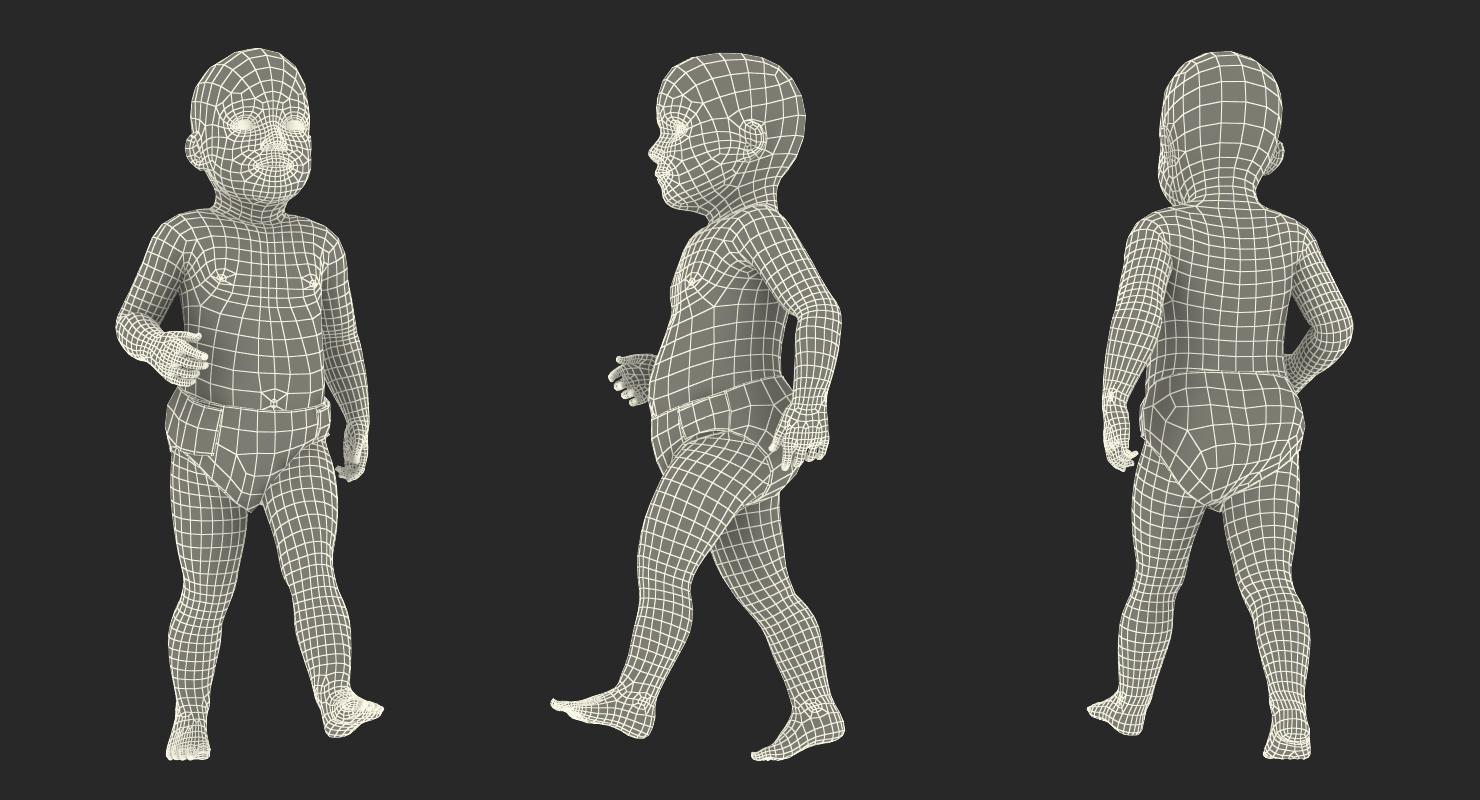 3D Baby Boy Walking