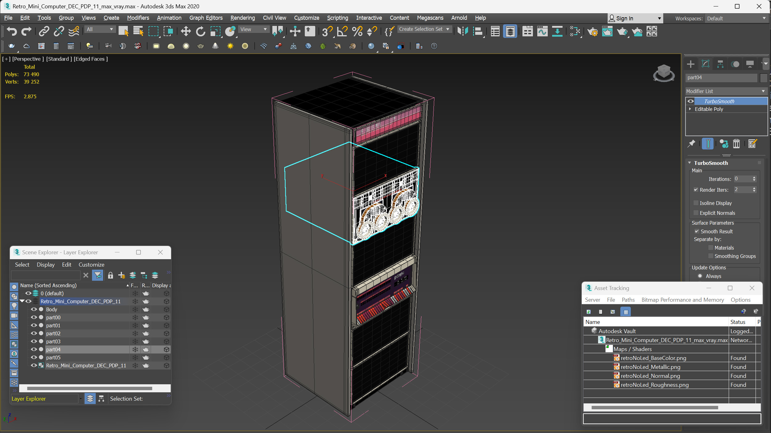 3D model Retro Mini Computer DEC PDP 11