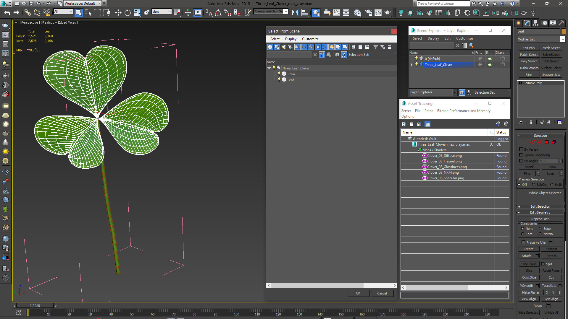 Three Leaf Clover 3D