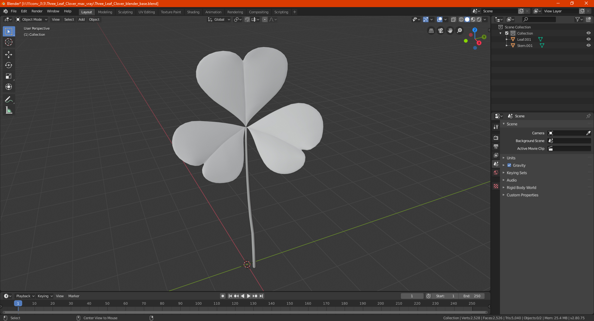 Three Leaf Clover 3D