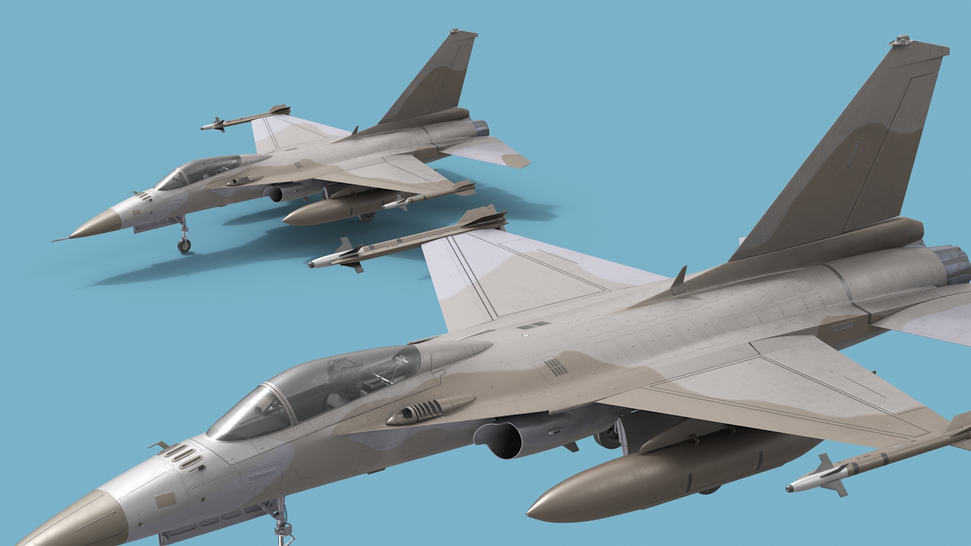 3D Combat Interceptor Fighter Jet Simplified