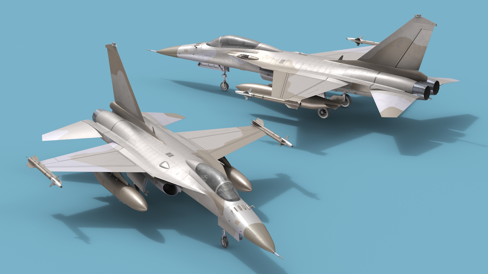 3D Combat Interceptor Fighter Jet Simplified